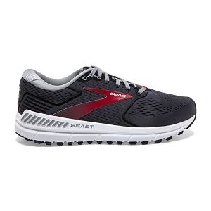 Brooks Beast 20 Mens Road Running Shoes Black/Red/White | USA-LYM360497